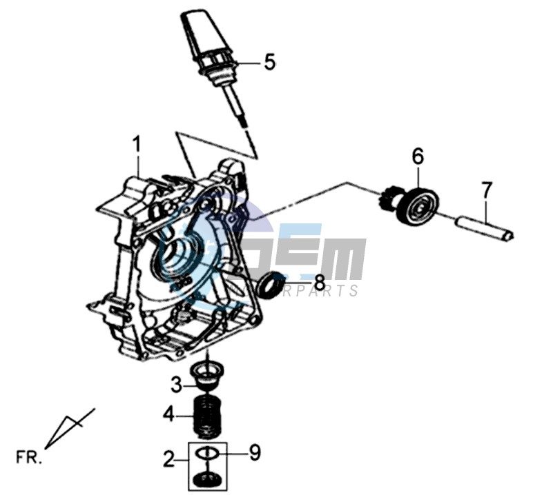 CRANKCASE RIGHT / START MOTOR