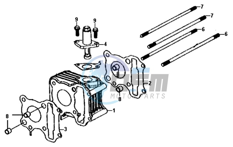 CYLINDER / TOP GASKET / LOWER GASKET