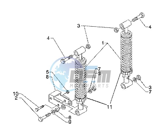 Rear shock absorbers