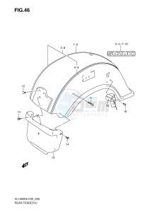 VL1500 (E2) drawing REAR FENDER (MODEL K5 K6 K7 K8)