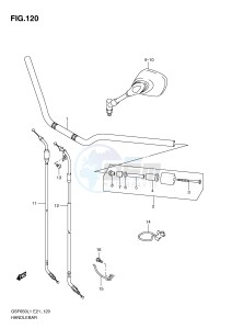 GSF650 (E21) Bandit drawing HANDLEBAR (GSF650UL1 E21)