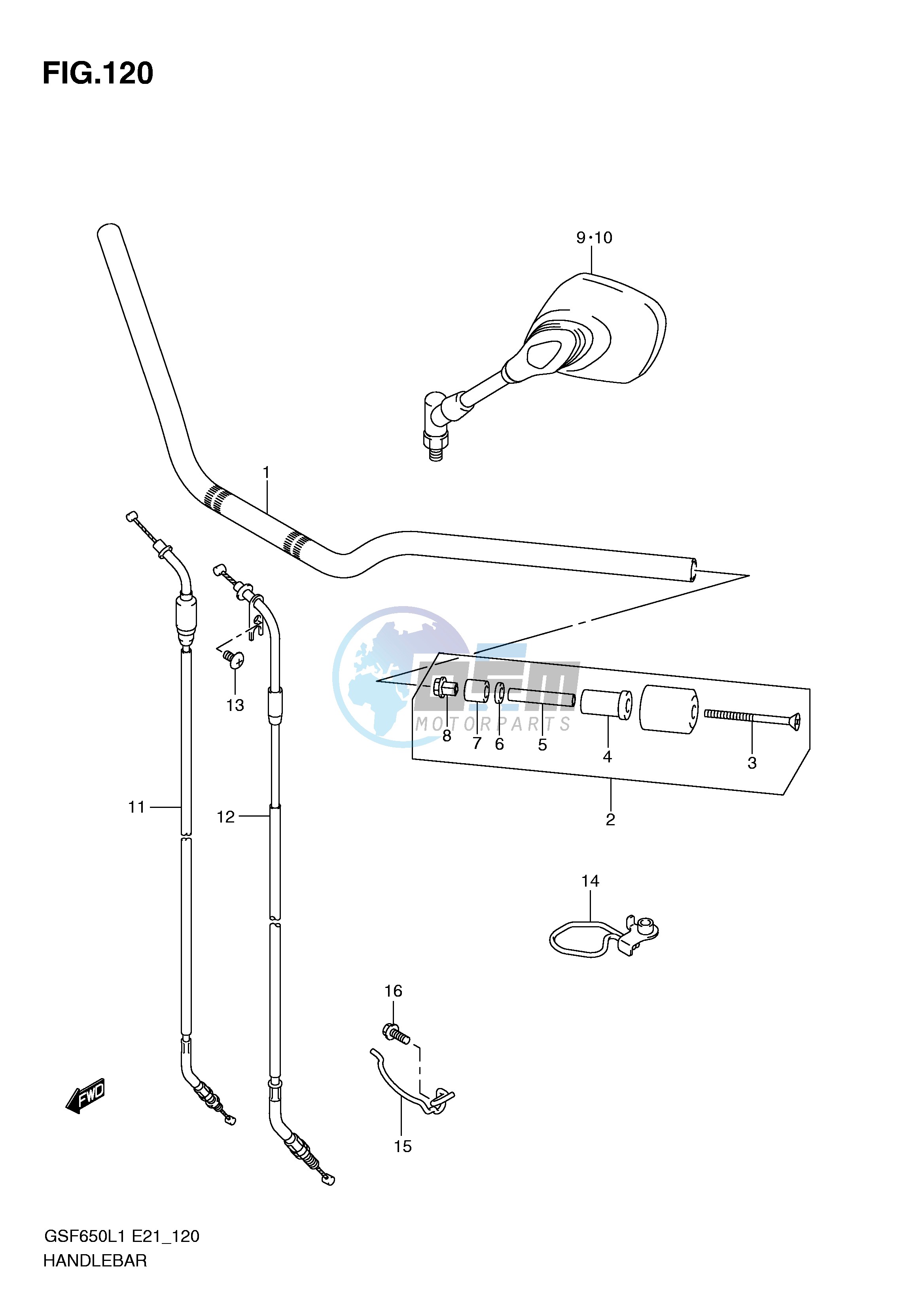 HANDLEBAR (GSF650UL1 E21)