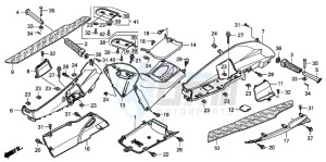 FES150A 125 S-WING drawing FLOOR PANEL/CENTER COVER (FES1253-5)(FES1503-5)