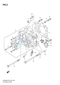 AN400 (E3-E28) Burgman drawing CYLINDER HEAD