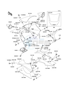 ZX 1200 A [NINJA ZX-12R] (A1) [NINJA ZX-12R] drawing COWLING