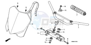 CRF250RB CRF250R ED drawing HANDLE PIPE/ TOP BRIDGE