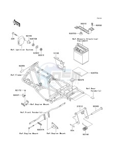 KLF 250 A [BAYOU 250] (A6F-A9F) A6F drawing FRAME FITTINGS