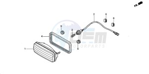 TRX350FM FOURTRAX 350 4X4 drawing TAILLIGHT