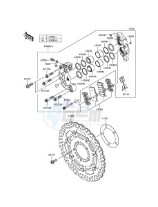 Z800 ZR800AEF FR GB XX (EU ME A(FRICA) drawing Front Brake