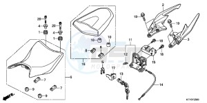 CBR125RD CBR125R E drawing SEAT