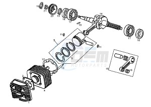 PREDATOR O2 - 50 cc drawing CRANKSHAFT-CYLINDER