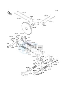 KAF 620 B [MULE 2520 TURF] (B6) [MULE 2520 TURF] drawing VALVE-- S- -_CAMSHAFT-- S- -