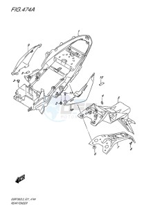 GSR750Z ABS EU drawing REAR FENDER