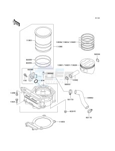 KSF 250 A [MOJAVE 250] (A15-A18) [MOJAVE 250] drawing CYLINDER_PISTON-- S- -