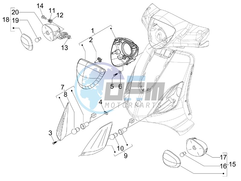 Head lamp - Turn signal lamps