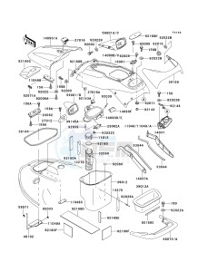 JH 750 C [750 ZXI] (C1-C3) [750 ZXI] drawing HULL FITTINGS