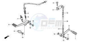 CBR600RR drawing BRAKE PEDAL/CHANGE PEDAL