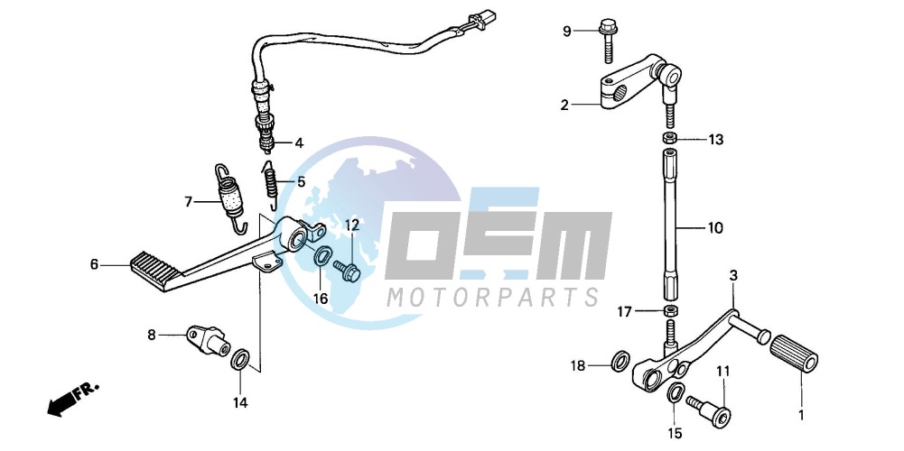 BRAKE PEDAL/CHANGE PEDAL