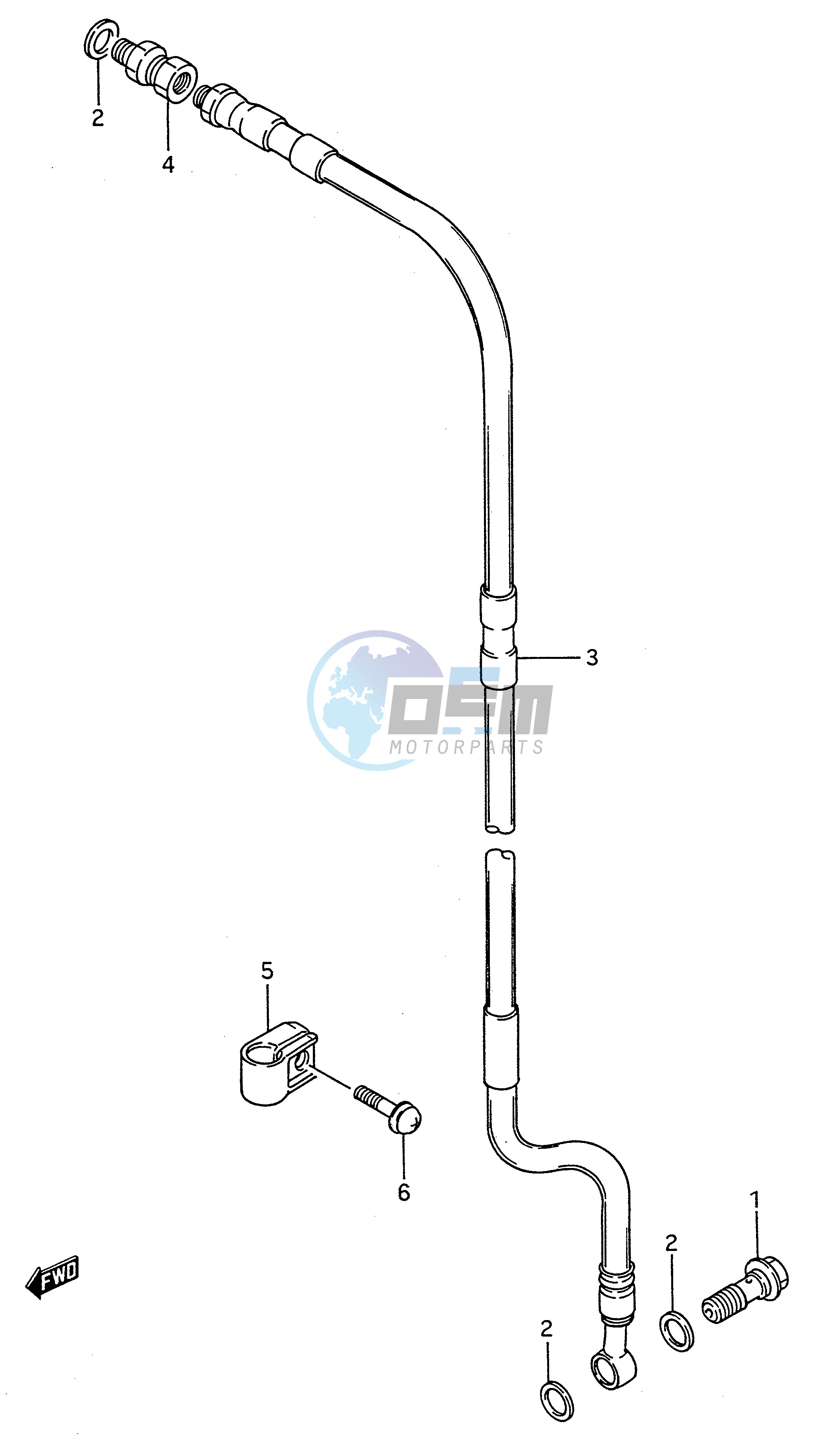 FRONT BRAKE HOSE (MODEL K)