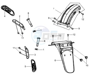 HD 125 EVO drawing FOOTREST / RR PLATE / FENDER