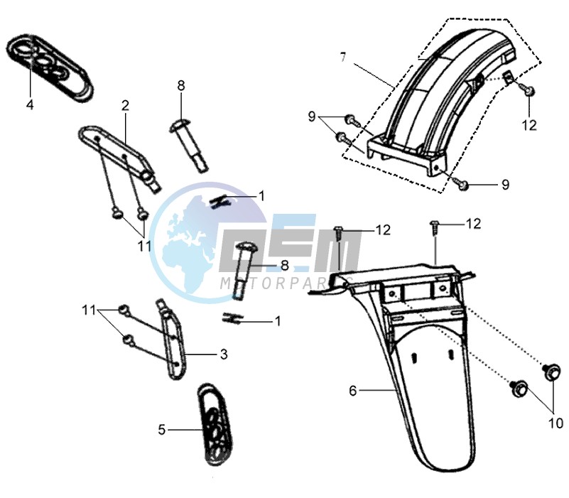 FOOTREST / RR PLATE / FENDER