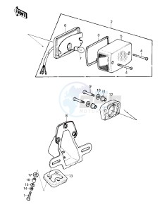 KZ 250 D [KZ250] (D1) [KZ250] drawing TAILLIGHT -- 80 D1- -