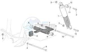 Scarabeo 50 4T E2 drawing Shock absorber-connect. Rod