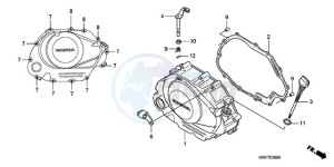 CBF125MA UK - (E) drawing RIGHT CRANKCASE COVER