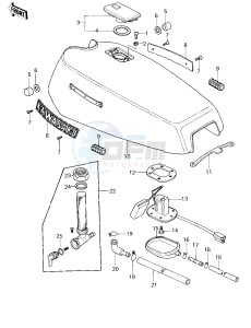 KZ 1000 D [Z1R] (D1) [Z1R] drawing FUEL TANK -- 78 D1- -