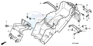 CBR125RW9 UK - (E / WH) drawing REAR FENDER