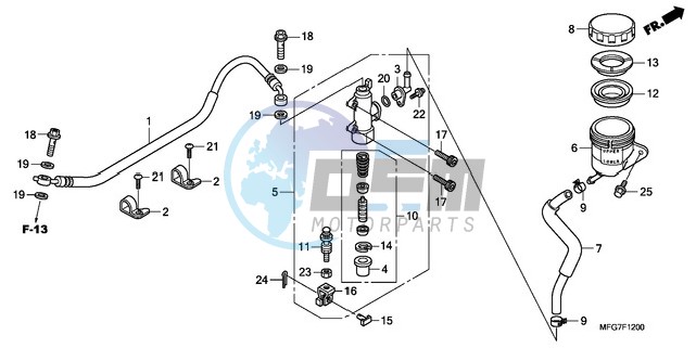 REAR BRAKE MASTER CYLINDER (CB600F/F3)