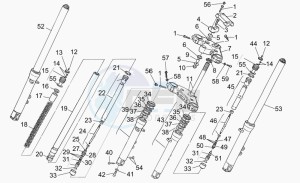 California 1100 Stone - Metal PI EV/EV Touring PI drawing Front fork