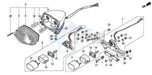 VT600CD drawing TAILLIGHT (VT600C/CD)