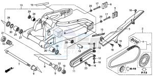 CBR600RR drawing SWINGARM