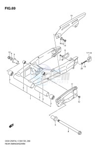 GSX1250FA (E28) drawing REAR SWINGINGARM