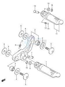 GSX600F (E28) Katana drawing FOOTREST