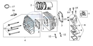 JET EURO X 50 drawing CYLINDER MET PISTON / CYLINDER HEAD