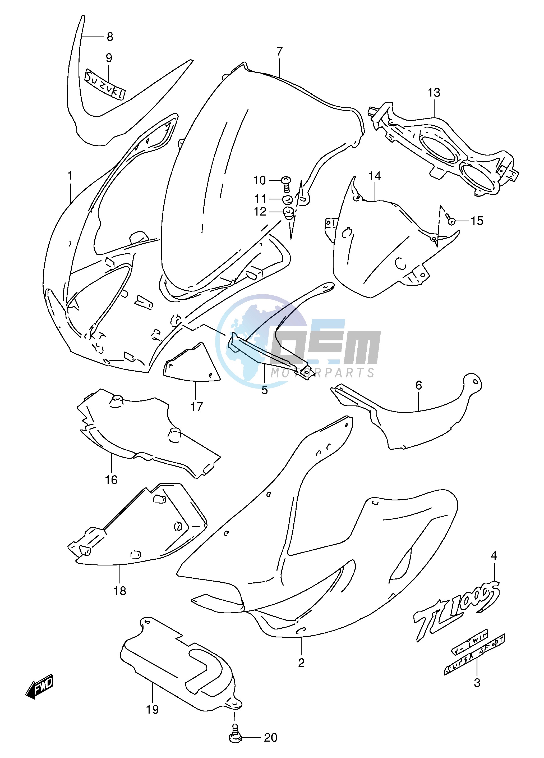 COWLING BODY (MODEL V)