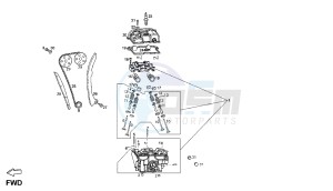 SENDA R-SM DRD RACING - 125 CC VTHDR2A1A VTHDR1A1A 4T drawing CYLINDER HEAD