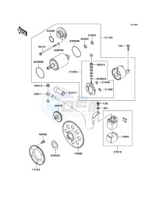 ELIMINATOR 125 BN125-A8 GB XX (EU ME A(FRICA) drawing Starter Motor