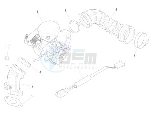 Sprint 50 4T 2V 25 kmh (EMEA) drawing Carburettor, assembly - Union pipe