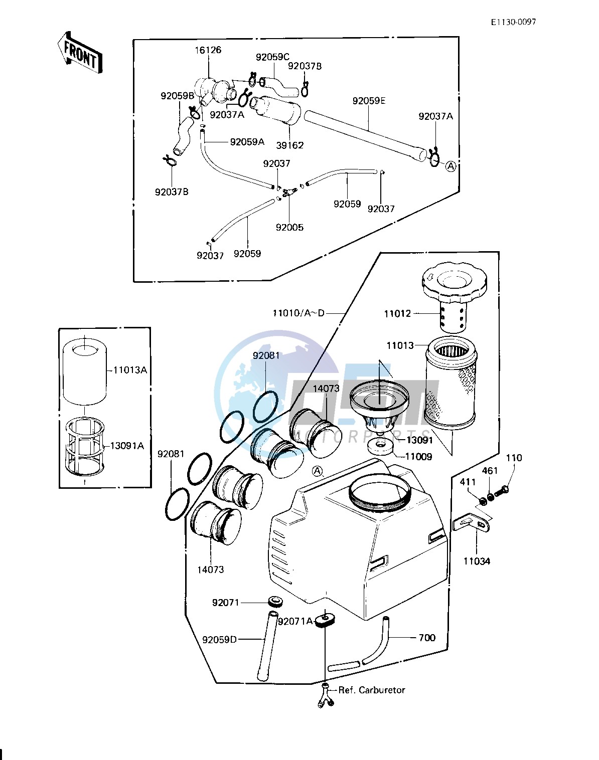 AIR CLEANER -- 81-83 H2_H3_H4- -