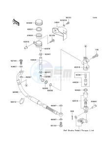 VN 1500 T [VULCAN 1500 CLASSIC] (6F) T6F drawing REAR MASTER CYLINDER