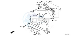 TRX420FPMC TRX420 ED drawing FRONT ARM (4WD)