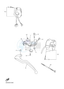 YZF-R6 600 R6 (2CXA) drawing HANDLE SWITCH & LEVER