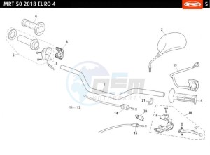 MRT-50-E4-2018-AUSTRIA-MRT-50-FREE-JUMP-GREEN-EURO-4-2018 drawing HANDLEBAR