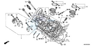 VFR1200XD CrossTourer - VFR1200X Dual Clutch 2ED - (2ED) drawing CYLINDER HEAD (FRONT)