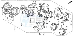 CB1300F1 CB1300SUPER FOUR drawing METER (CB1300/A/F/F1)