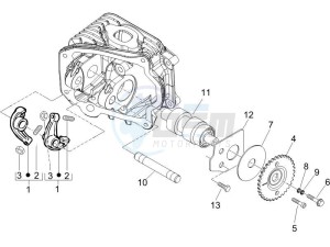 SR Motard 125 4t e3 drawing Camshaft - Rocking levers support unit