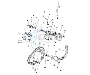 Tuareg Rally 50 drawing Clutch cover - Oil pump